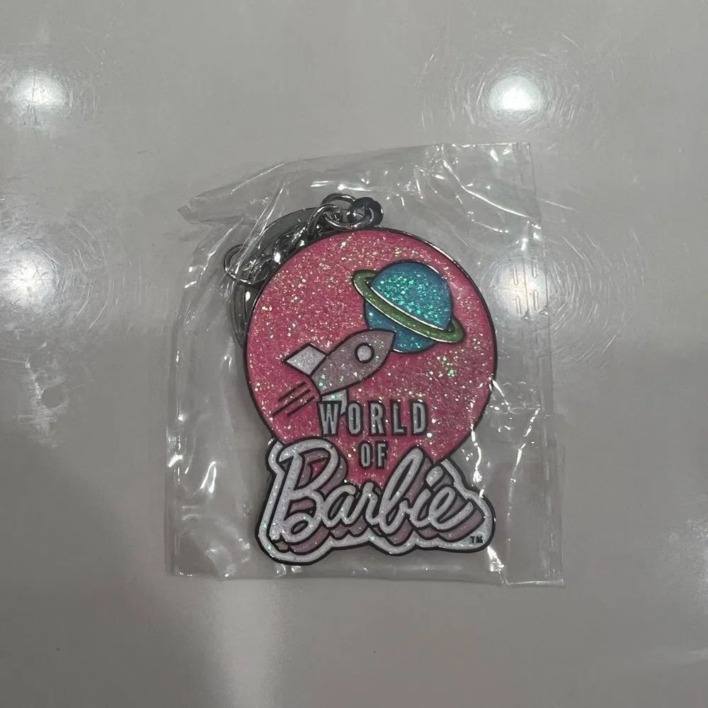 World of Barbie Glitter Keychain
